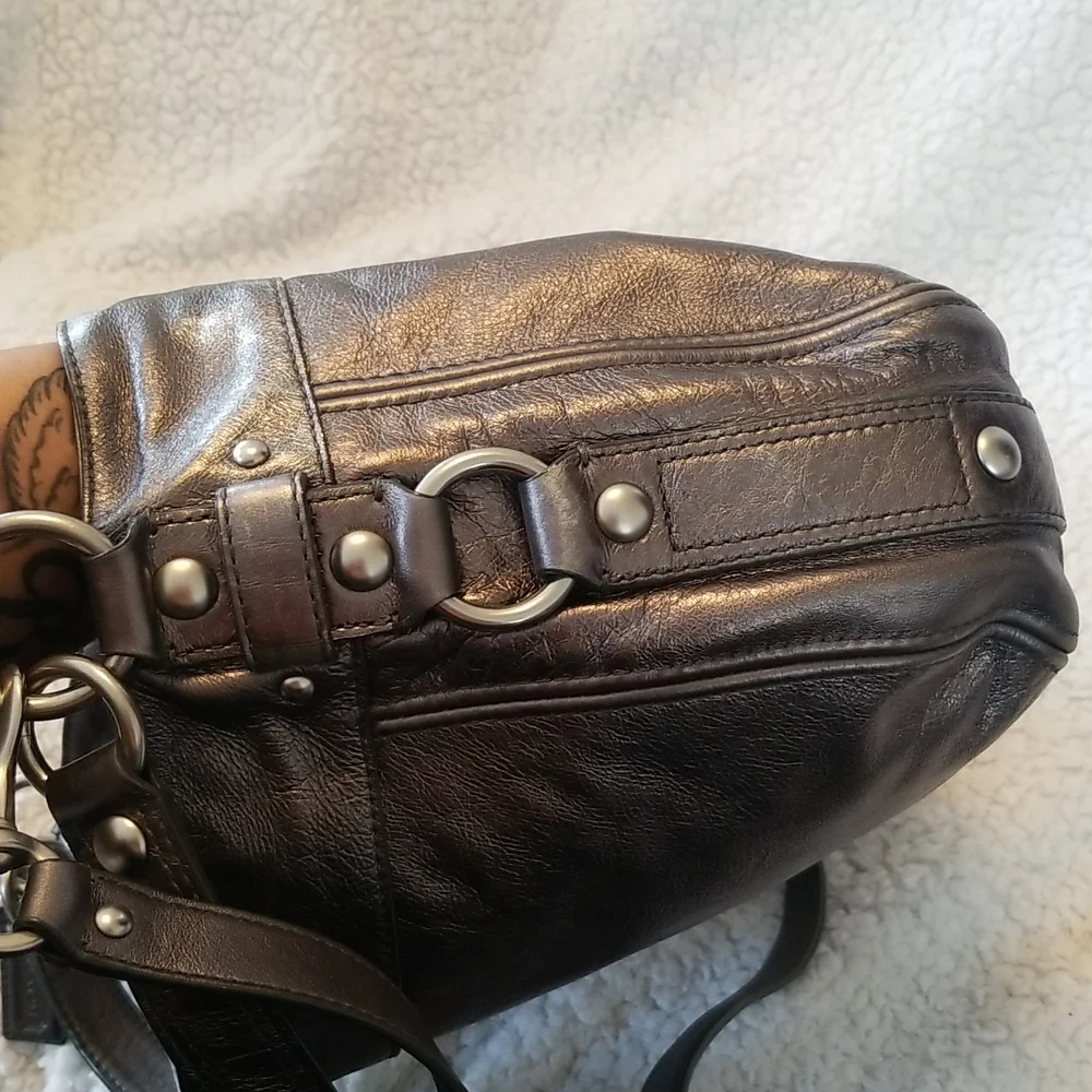 Coach Zoe Hobo Bag Genuine Leather Y2K Purse F14707